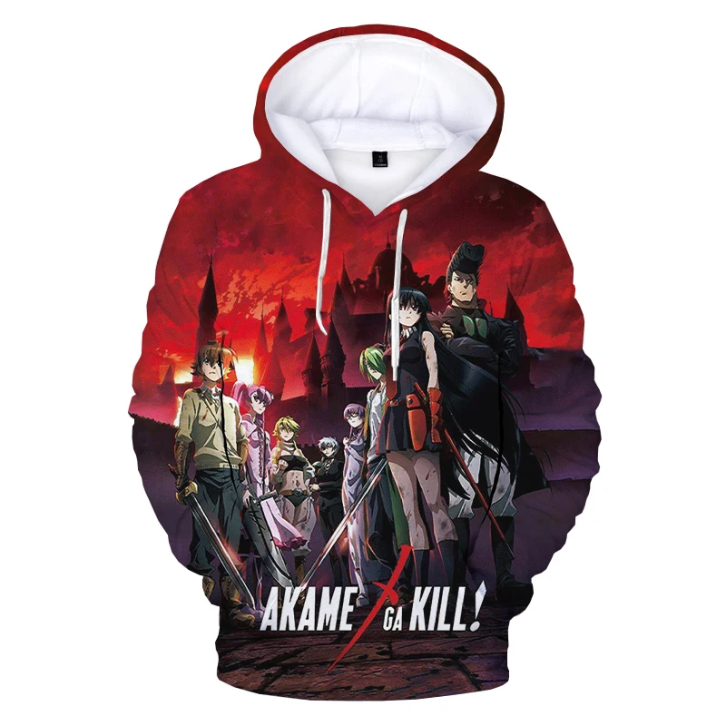 2020 New Anime Akame Ga Kill 3D Print Hoodie Sweatshirts Boys Girls Fashion Casual Pullover Men Harajuku Streetwear Hoodies