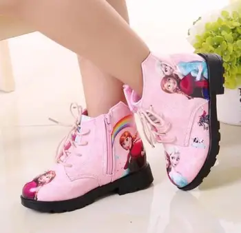 

Disney Children Princess Frozen shoes girl Fashion Boots Autumn Winter girls shoes boots Elsa kids shoes martin boot