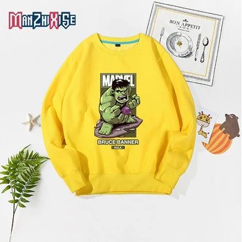 

New Sweatshirts Girls Fashion Tops Boys Hoodies Kids Sweatshirt o Neck Long Sleeves Clothing Hulk Printing Child Pullover