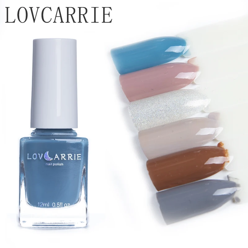 

LOVCARRIE Regular Nail Polish 12ML Free Chip Resistant Non-Toxic Enemal Esmaltes Nail Varnish Lacquer for Nail Art Decorations