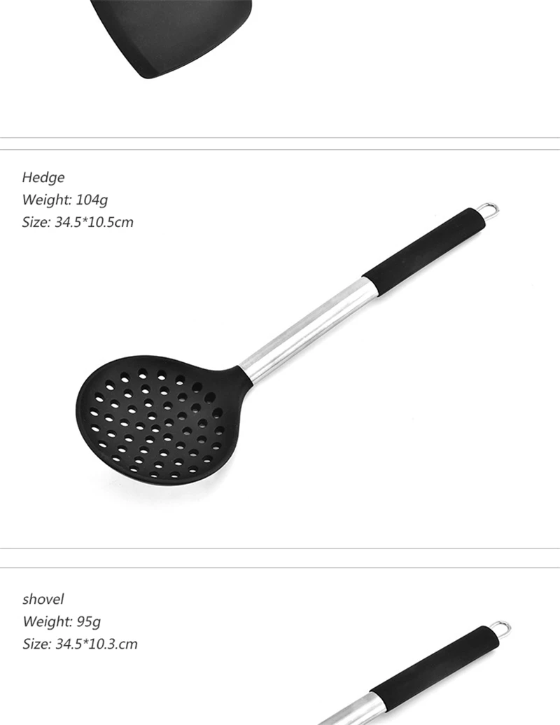 Kitchen Utensil Set 13Pcs Stainless Steel Silicone Cooking Utensils Non-stick Spatula with Storage Box Kitchenware Cooking Tools