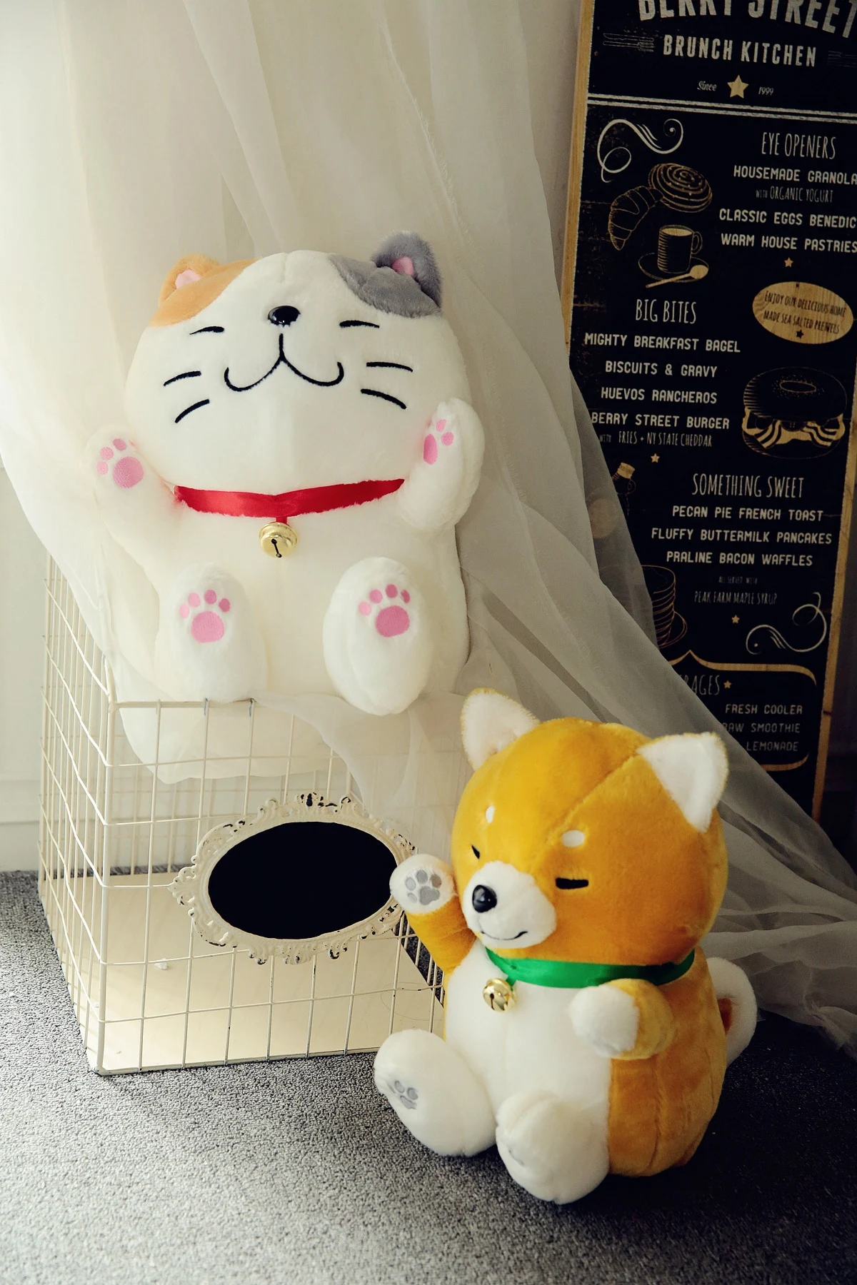 Собака Акита Lucky Cat плюшевые игрушки мягкие и удобные Meng большой размер Подушка подарок на праздник