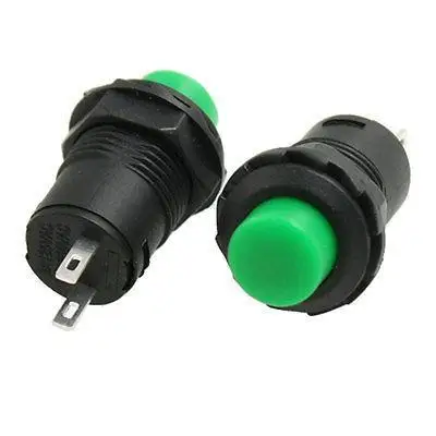

20,Green Latching Dash OFF-ON Push-Button Car Switch Round NO N/O 2 Pin SPST
