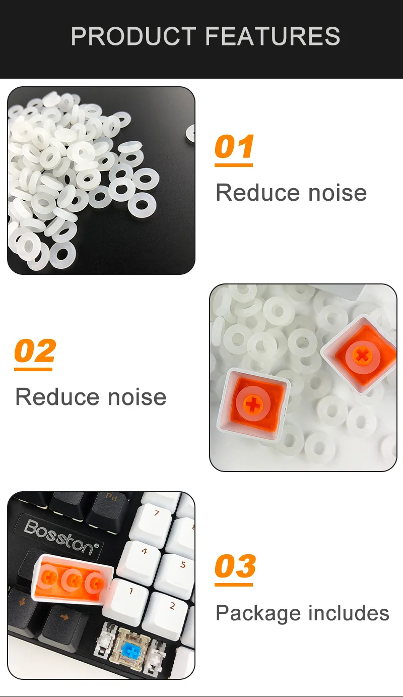 amortecedor ruído de substituição reduzir teclado o-ring