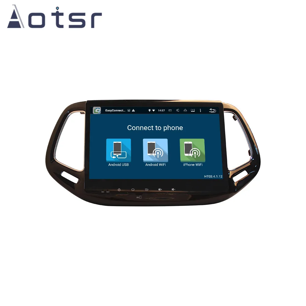 Perfect Android 9 64GB Car No DVD Player GPS navigation For JEEP Commander 2016+ Radio Tape Recorder Multimedia player Headunit HD IPS 1