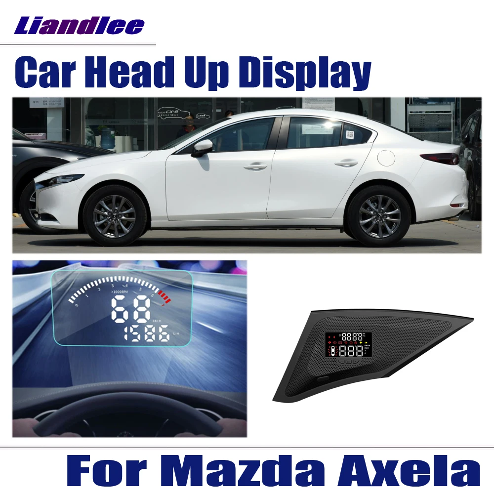 Цифровой проектор, экран для Mazda Axela, автомобильный HUD Дисплей, детектор расхода топлива