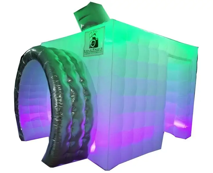 2 Strips New Style Camera Shape Inflatable Photo Booth Inflatable Tent Wedding Booth Inside with LED lights for Wedding Advertising Party - Цвет: 2 Strips