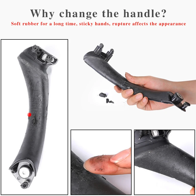 Gray Beige Black 2pcs RHD LHD inner front rear left right handle For BMW E90 E91 3 series  316 318 320 325 328 Pull Trim+Cover