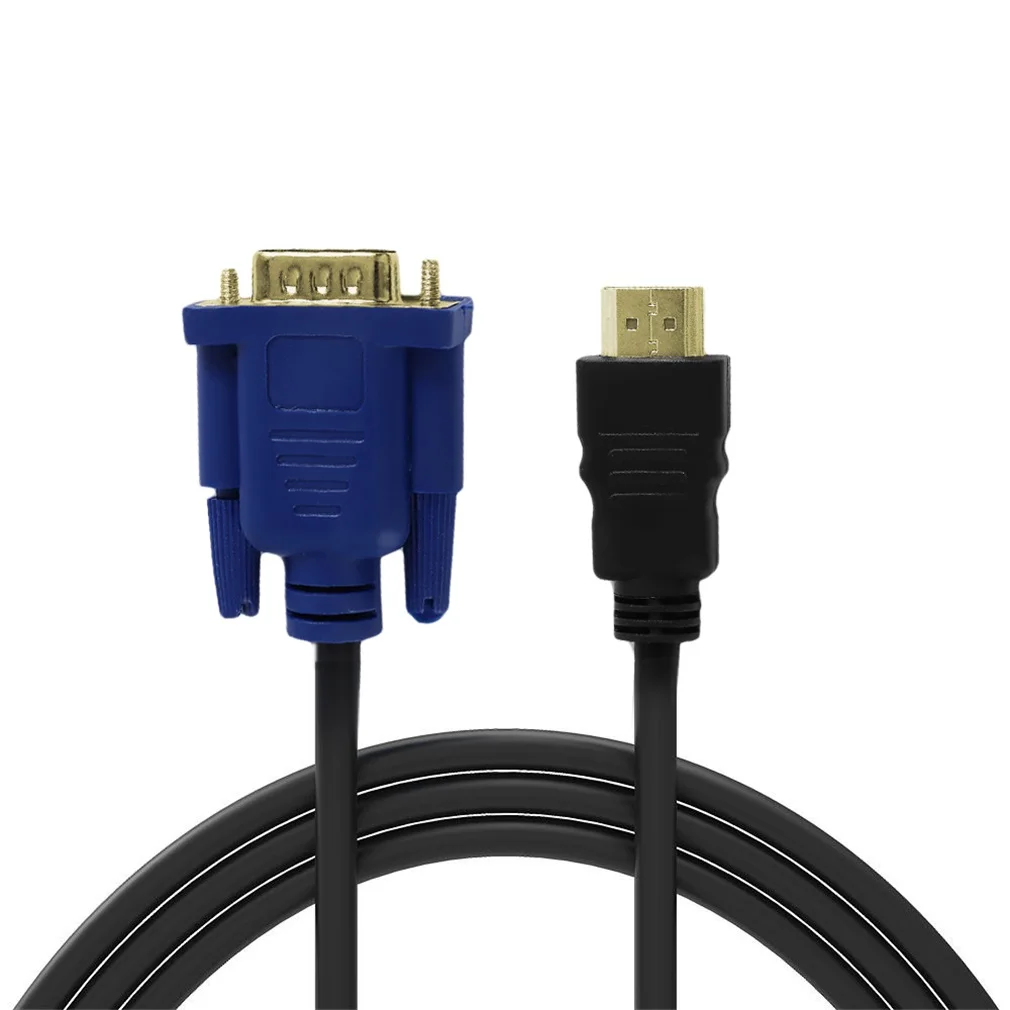 1,8/3 м HDMI к VGA Кабель 15Pin адаптер кабель со штыревыми соединителями на обоих концах для подключения видео 1024x768 p Высокое разрешение сверх быстрая скорость передачи данных
