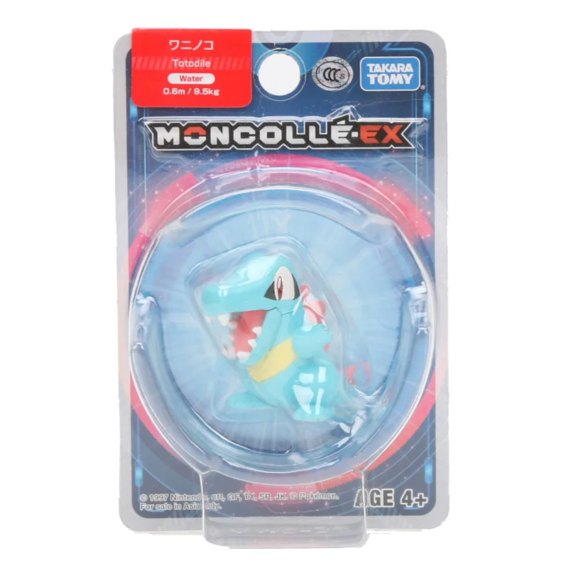 Takara Tomy Покемон Аниме солнце и луна EX Squirtle Rowlet Mimikyu фигурка 1," модель игрушки Kawaii модель украшения кукла подарок - Цвет: Totodile