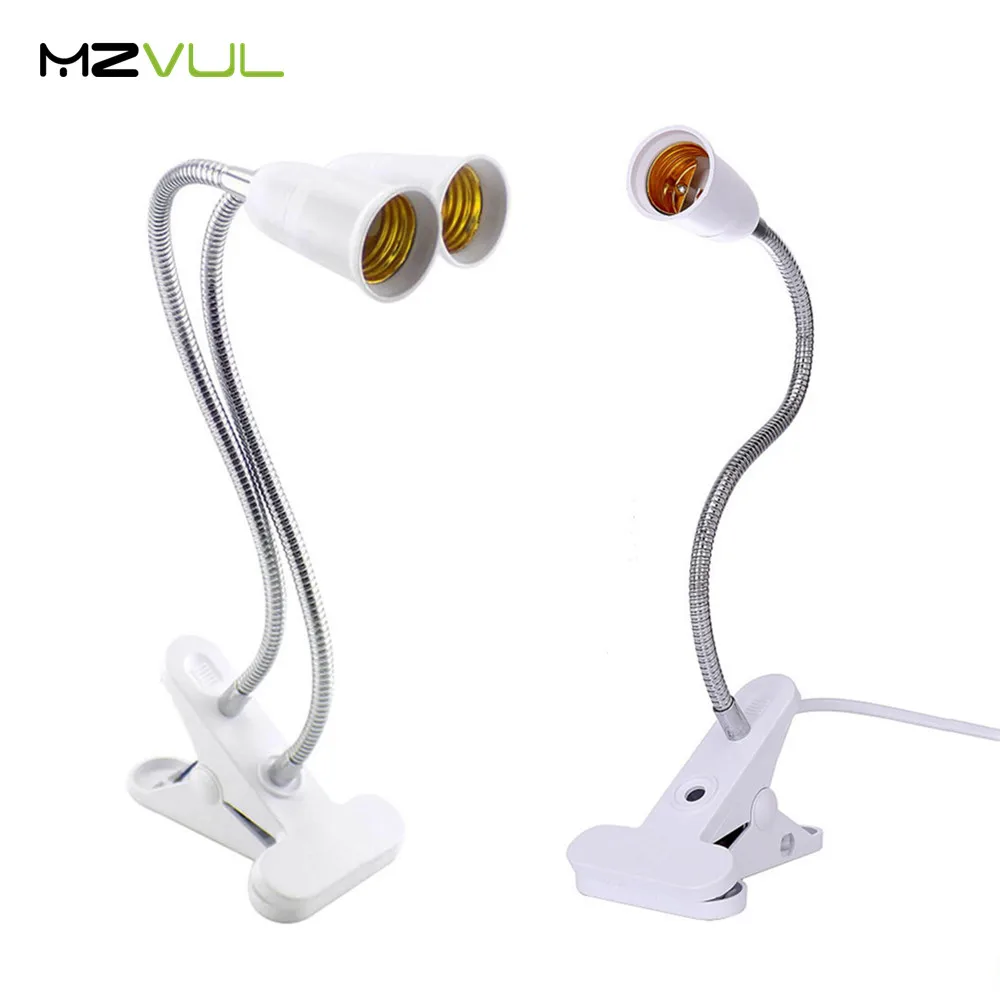 AC85-265V Led Lamp Holder E27 Socket EU/US Plug Single/Double Flexible Clip Switch Lamp Socket Desk Light LED Plant Grow Bulb curved holder o handle transumbilical endoscopic surgery single port flexible instrument