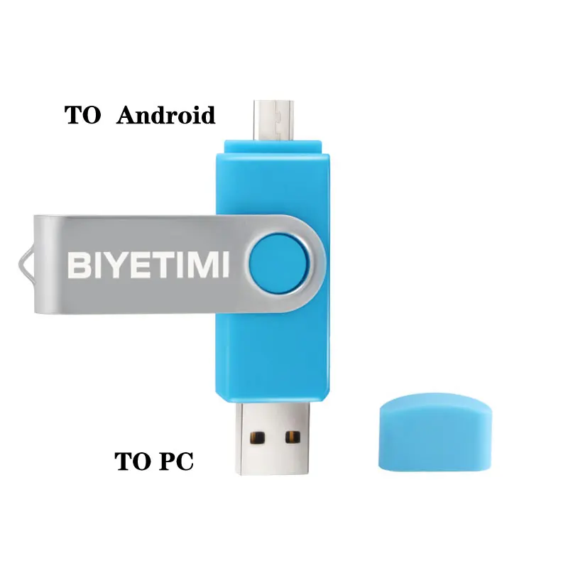 USB флеш-накопитель BIYETIMI, 128 Гб до 4 Гб, двусторонний, для мобильного телефона Android, высококачественный, с зажимом, 360 градусов, поворотный, флешка