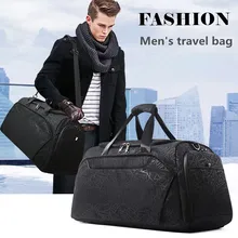 Вместительная Мужская Дорожная сумка из ткани Оксфорд, сумки для путешествий, многофункциональный светильник, водонепроницаемая сумка для обуви