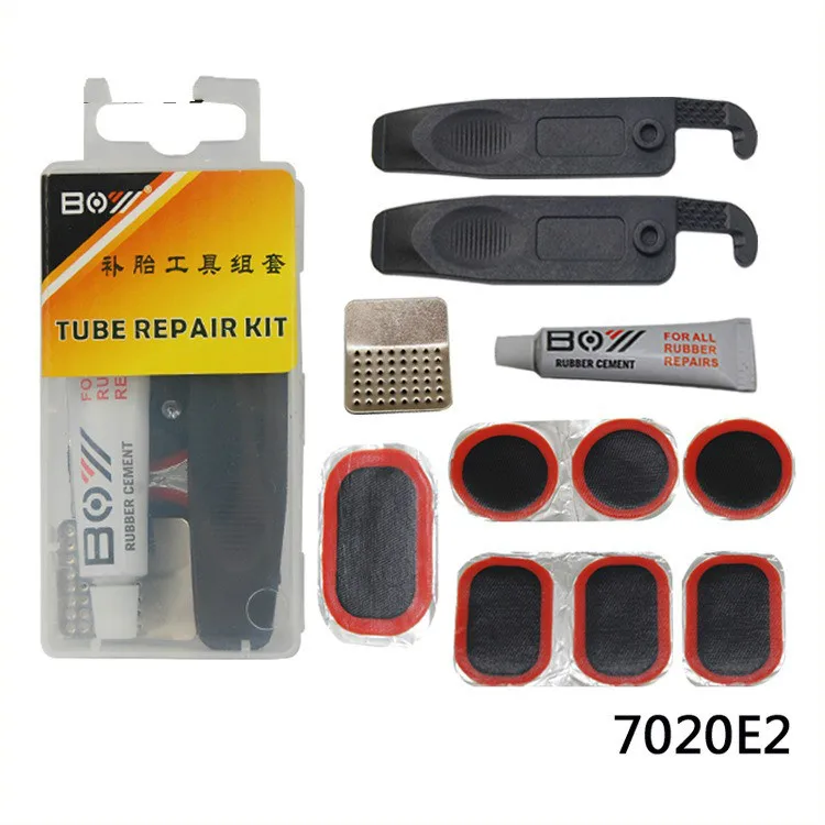 Juego de herramientas portátiles para reparación de bicicletas, caja de combinación de neumáticos, multiherramienta, parche de hockey