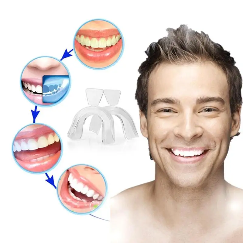2 шт Термоформовочная зубная каппа, отбеливающий противень для зубов, отбеливающий для зуб, отбеливающий, Защита рта, гигиена полости рта