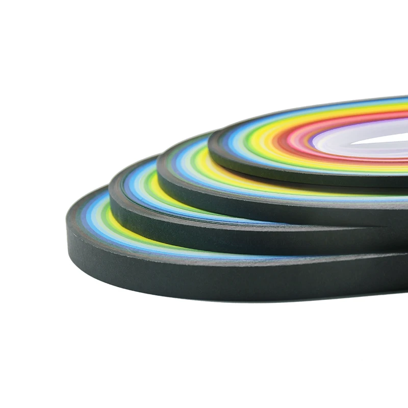 260pcs Quilling 스트립 종이 혼합 색상 종이 접기 종이 공예 Diy Hanmade 접는 행운의 소원 스타 종이 접기 종이 3/5/7/10mm 390mm