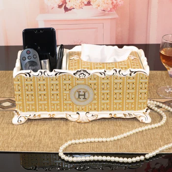 

Bathroom Ceramic Tissue Box Desktop Organizer Durable Multifunctional Remote Holder Pencil Holder For Office Home Storage Box