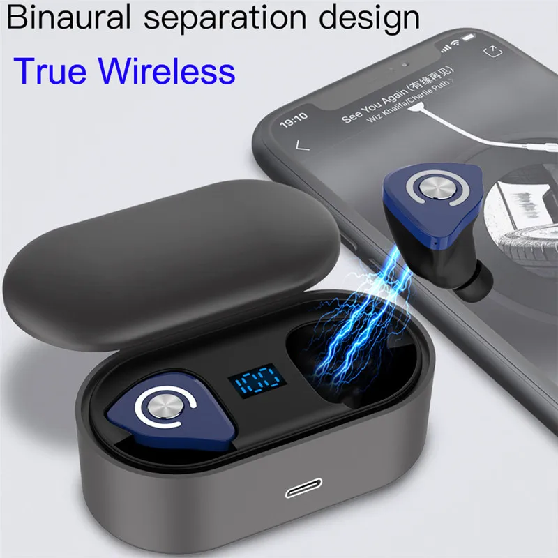 OTTWN M9 TWS Bluetooth беспроводные наушники светодиодный дисплей 3D стерео настоящие беспроводные наушники спортивные HiFi наушники с двойным микрофоном