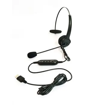 

2020 Hot USB Headset with Microphone Rotatable Adjustable Noise Canceling Earphone Call Center Headset Earphone for PC Laptop 32