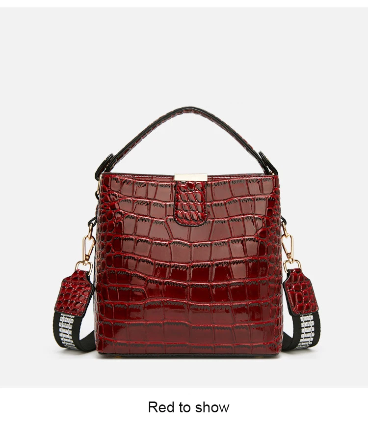 Новые модные сумки женские сумки с верхней ручкой с принтом женская сумка для покупок из крокодиловой кожи Для женщин сумка-клатч, бордовый цвет, черный цвет, женская сумка-кошелек Роскошные сумки из натуральной кожи