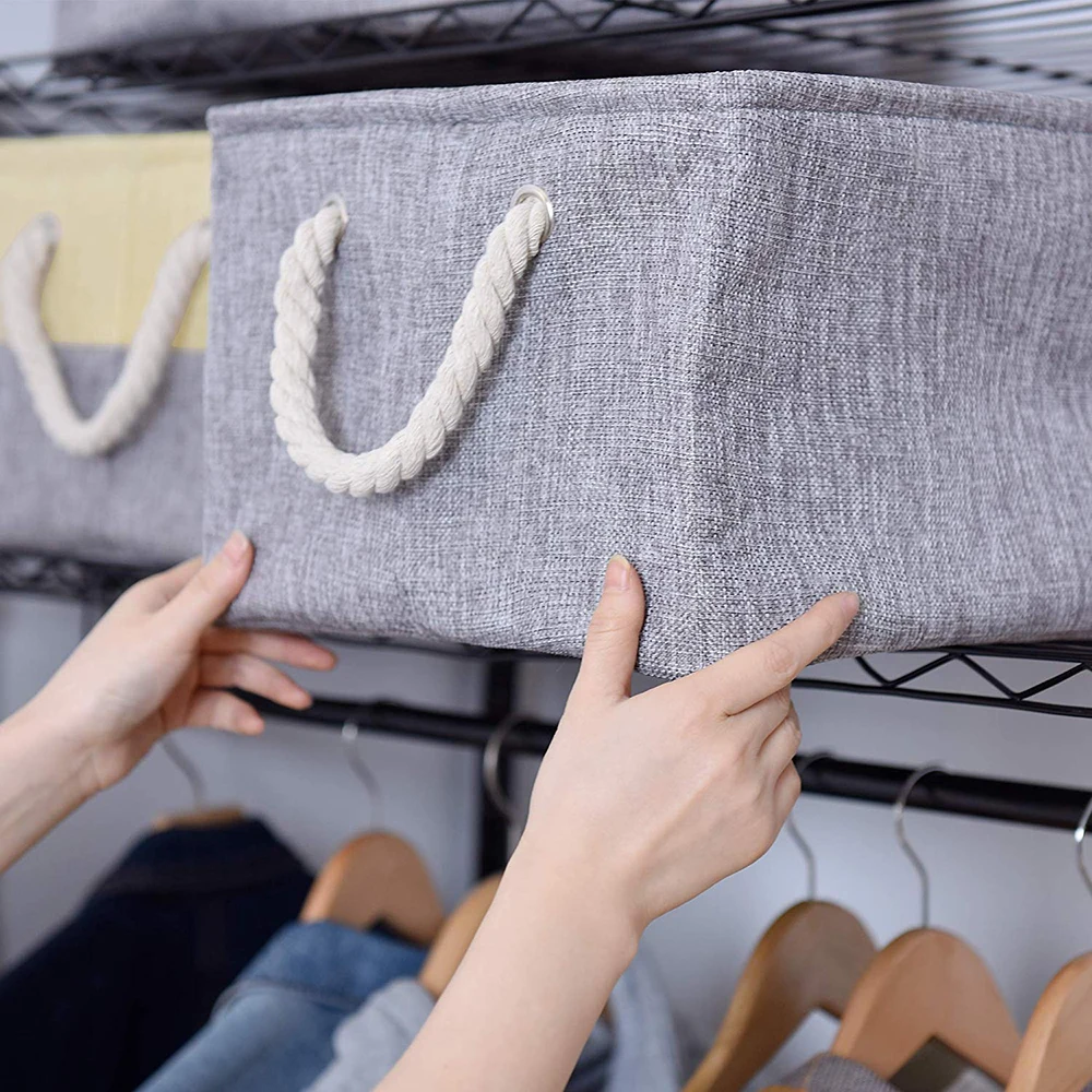 LOOZYKIT коробка для хранения больших детских игрушек льняные ящики для ...