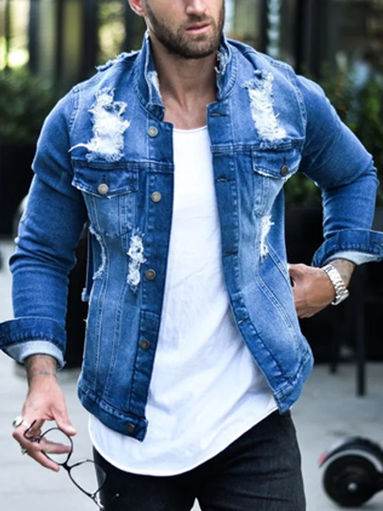 Джинсовые Куртки Мужские Летние Модные Купить