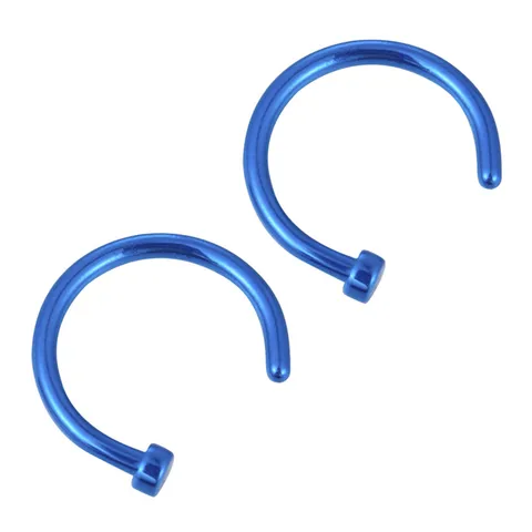 NEW 2pcs Hot Stainless Steel Nose Open Hoop Ring Earring Body Piercing Jewelry 4Color Black Gold Nose Rings nose stud