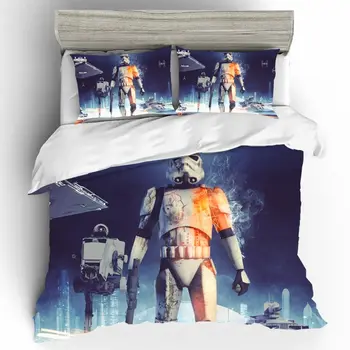 

Bedding Sets Star Wars Pattern Bed Sheet Children Student Dormitory Bed Linings Cartoon 3pcs Pillowcases Cover Set
