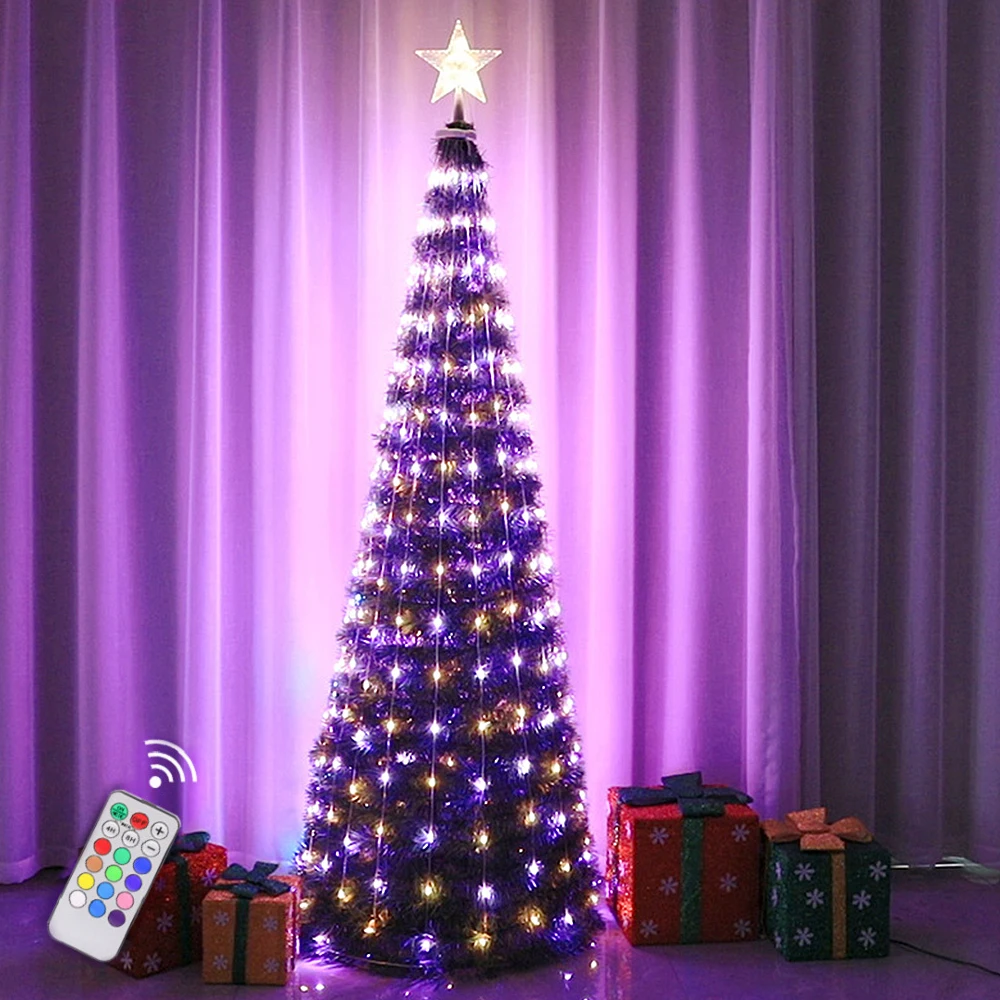 1 5m 1 8m Led Decorative Lights Christmas Tree Strip Light Support Remote Control Christmas Holiday Lighting Home Diy Decor Christmas Lawn Ornaments Sale Christmas Led Ornaments From Carmlin 124 82 Dhgate Com