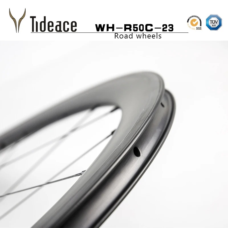 OEM Disc Brake Carbon Bicycle Wheelse 50mm Wheelset Full Carbon Clincher Wheelset 50mm 700C Road Bike Wheelset