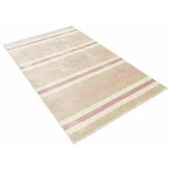 

Apex Corona 3 'x 8' Microfiber Beige/Pink Runner Rug