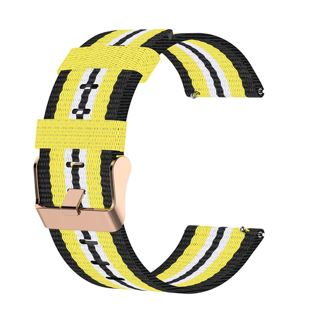 Black yellow Для 18 мм Mi Watch Смарт-часы ремешки фитнес-браслет для huawei B5 спортивный браслет Нейлоновые сменные ремешки для LG часы для женщин - Цвет ремешка: Black yellow
