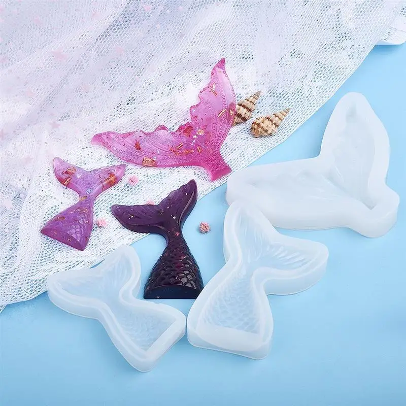 

Mermaid Tail Silicone Mold Resin Jewelry Key Chain Pendant DIY Epoxy UV Decorating Jewelry Tools Soap Mold Fish Tail Molds