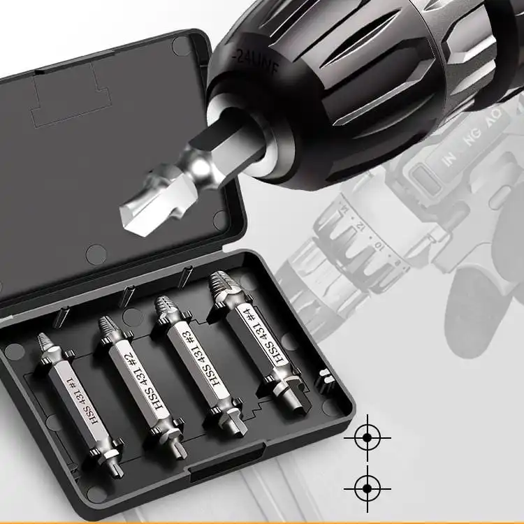HHS Double Ended Screw Extractor Drill Set