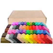 50 цветов/набор Полимерная глина DIY мягкая формовочная печь форма для выпечки блоки подарок на день рождения для детей сушка воздуха легкий пластилин