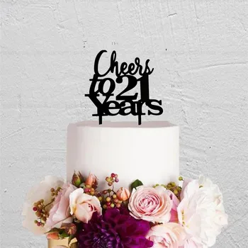 

Cheers to 21 Years 21st Birthday Party Cake Topper Unique Twenty One Years Old Birthday Decoration Supplies Party Gifts Supplies