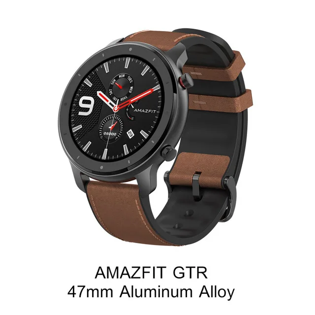 Глобальная версия Amazfit GTR 47 мм Смарт-часы Huami 5ATM водонепроницаемые спортивные Смарт-часы Xiaomi управление музыкой с gps Пульсометром - Цвет: 47mm Aluminum Alloy