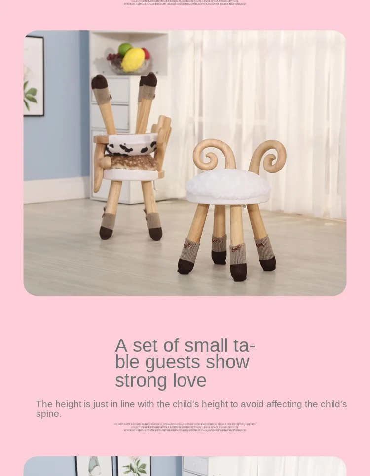 JOYLOVE Solid Wood Small Bench Children's Stool Cartoon Deer Stool Home Backrest Low Stool Creative Cute Animal Small Chair JOYLOVE Solid Wood Small Bench Children's Stool Cartoon Deer Stool Home Backrest Low Stool Creative Cute Animal Small Chair