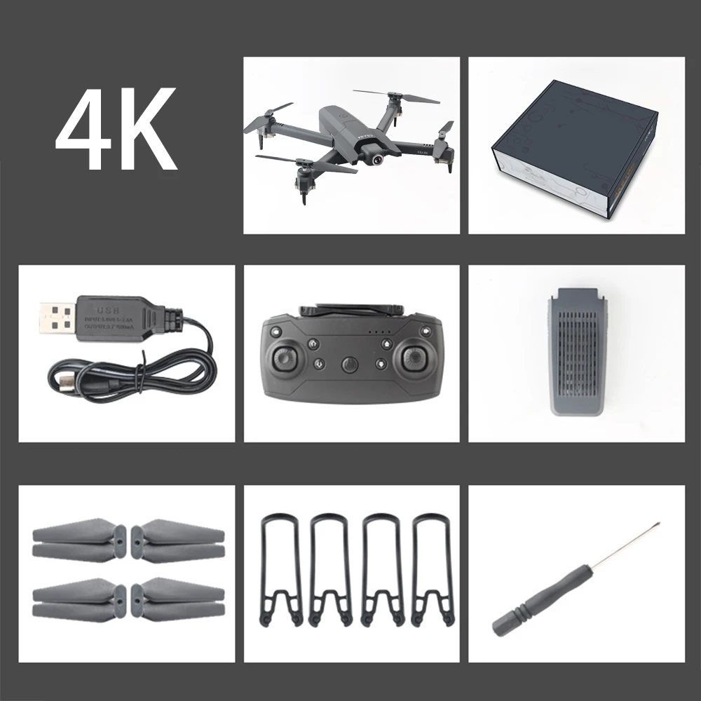 CSJ X4 складной FPV дроны 6 Asis видео RC Квадрокоптер с 720 P/1080 P/4 K камерой Postioning высота удержания следуя за мной режим игрушка - Цвет: 4k