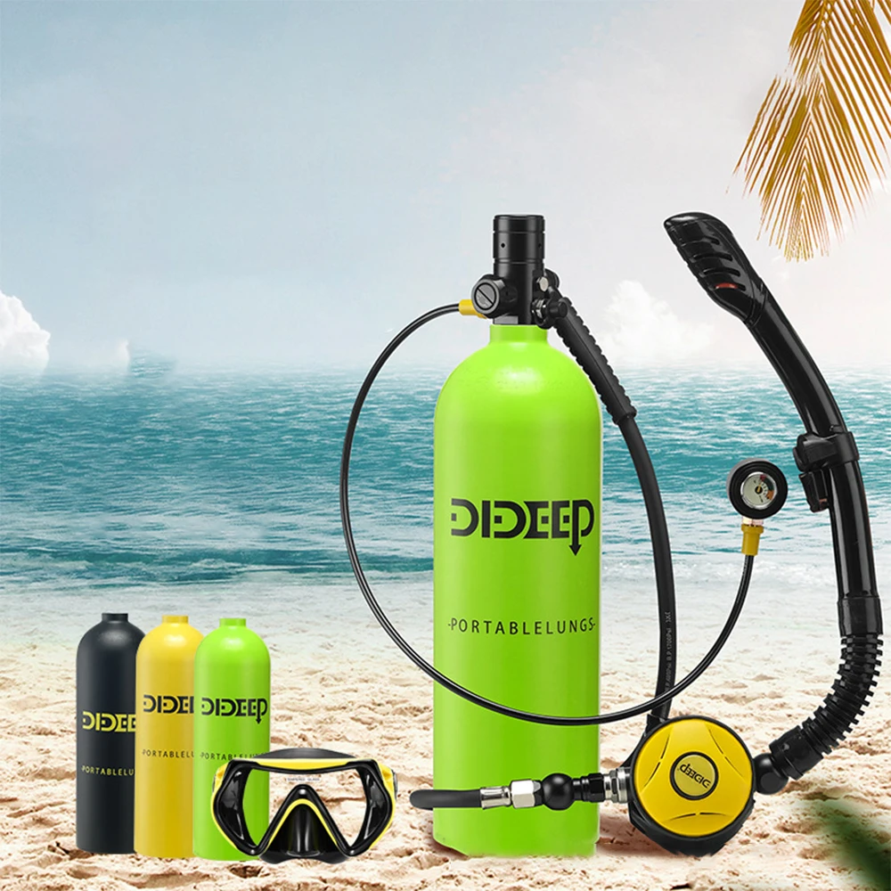 

DIDEEP-Mini Scuba Diving Equipment, акваланг, баллон для дайвинга, кислородный баллон, набор для подводного плавания, многоразовая конструкция Buceo, 2 л
