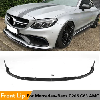 شراء ألياف الكربون الجبهة كابح مصد بشفة الخائن لمرسيدس بنز C الفئة C205 C63 AMG S كوبيه 2 Door 2015 - 2018