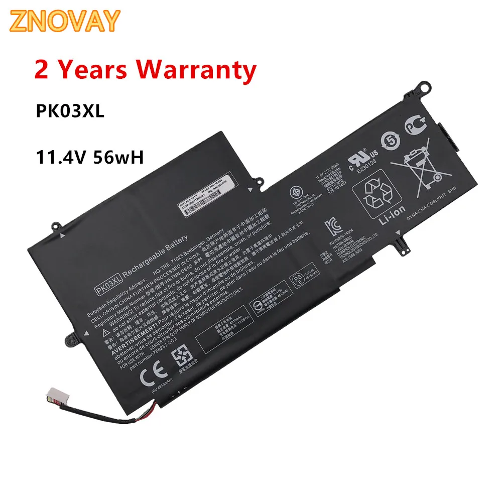 Аккумулятор ZNOVAY PK03XL для ноутбука HP Spectre Pro X360 13 HSTNN-DB6S 6789116-005 11 4 V 56WH |