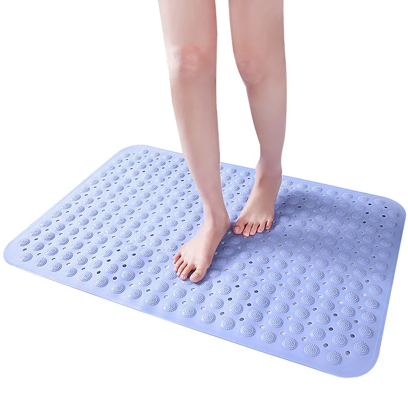 2019 Large Strong Suction Bathroom Mat Anti Slip Bath Shower Mat PVC Massage Particles Foot Pad Odo