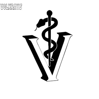 

Volkrays Creative Car Sticker Veterinarian Motorcycle Accessories Reflective Waterproof Vinyl Decal Black/White,12cm*8cm