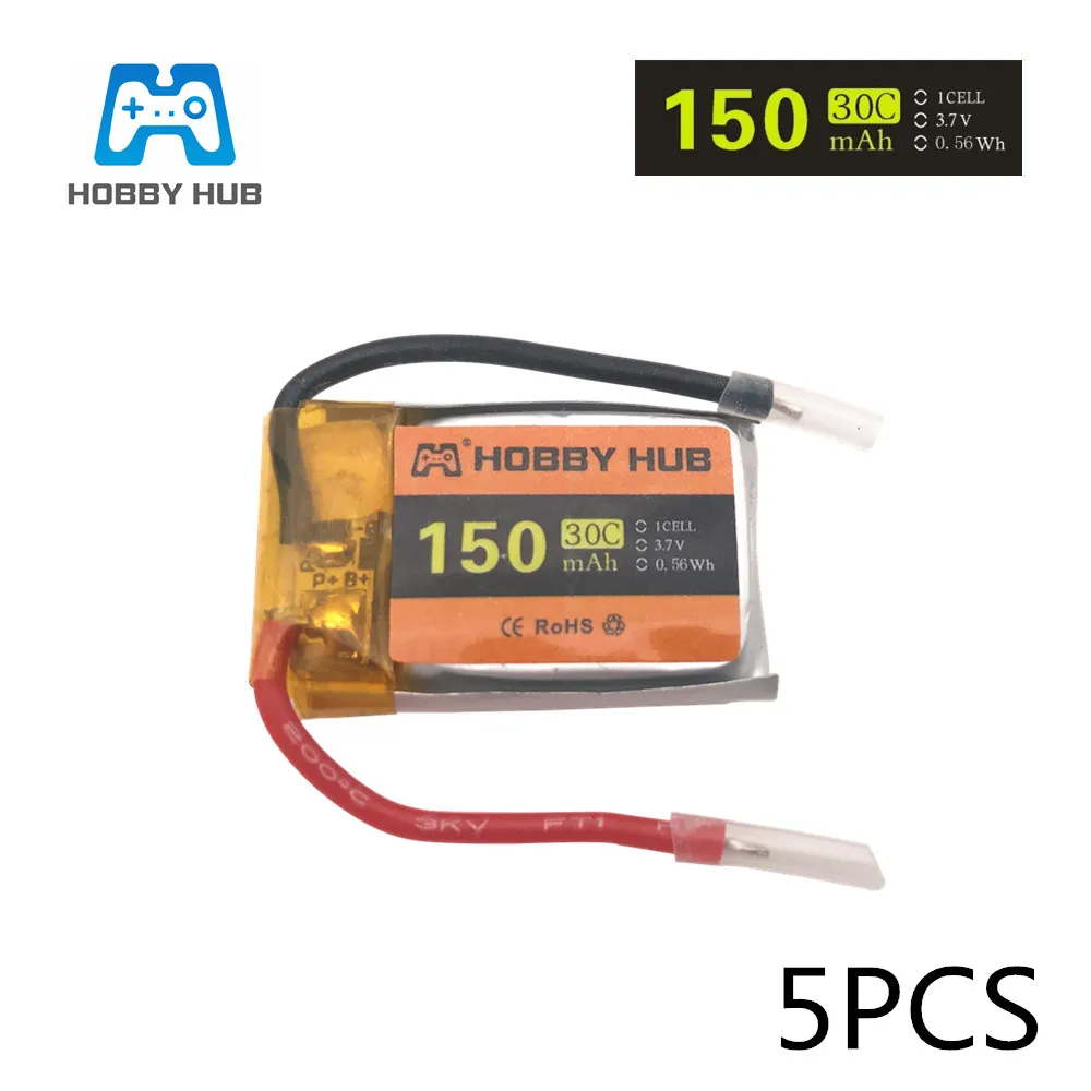 5pcs/lot 3.7V 150mAh 30C For H20 H8 Mini H36 H48 F36 Battery RC