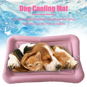

Pet Cat Inflatable Sleeping Easy Clean Dog Cooling Mat Hot Summer Rabbits Kennel Cushion Ice Pad Water Bed Oxford Cloth Puppy