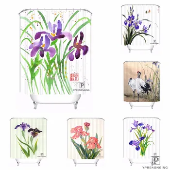 

Custom Handmade Watercolor Original Waterproof Shower Curtain Home Bath Bathroom s Hooks Polyester Fabric Multi Sizes180509-61