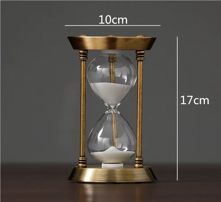 Креативные скандинавские золотые металлические стеклянные песочные часы, украшения, современные украшения для дома, аксессуары, миниатюрная Статуэтка для декора - Цвет: A