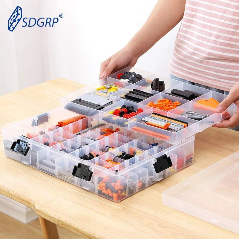 Adjustable Transparent Plastic Storage Box For Building Blocks Lego Toys Component Organizer Adjust Storage Case - Storage Bins - AliExpress