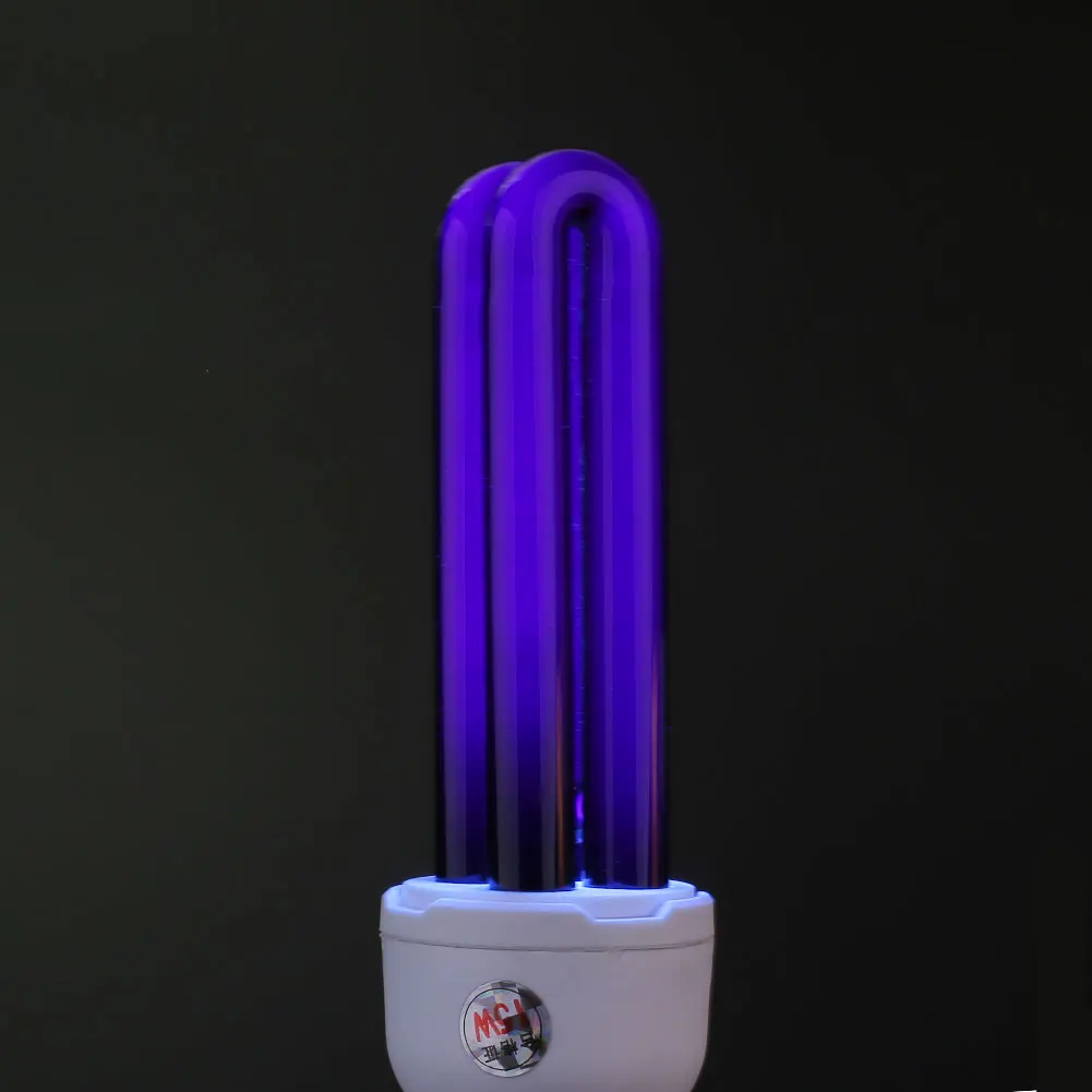 E27 2U 15W ультрафиолетовые люминесцентные черный светильник с низким энергопотреблением прикрутите лампу светильник
